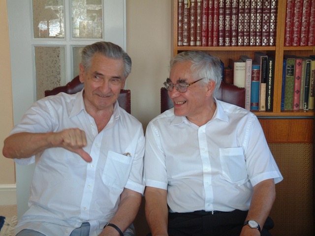 with Rabbi Andrew celebrating 2nd Barmitzvah